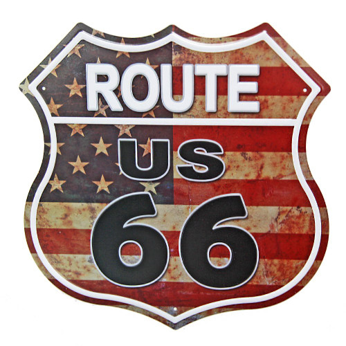 NEW DECO US Route 66 Signs Vintage Metal Road Signs for Garage, Man Cave, Bar, Home Wall Decoration (US Flag Road Street Sign) NEW DECO US Route 66 Signs Vintage Metal Road Signs for Garage, Man Cave, Bar, Home Wall Decoration (US Flag Road Street Sign)