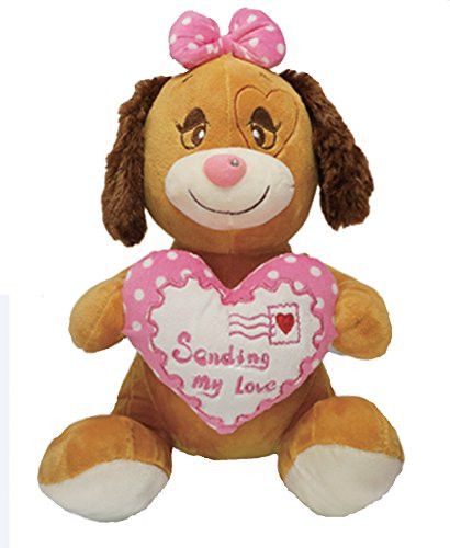 Calplush Sending My Love Animal Plush - 10" Dog Animal Plush Doll