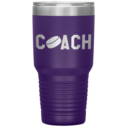 JFWcreations Hockey Coach Tumbler - Hockey Coach Gift 30oz Insulated Engraved Stainless Steel Hockey Coach Cup Purple JFWcreations Hockey Coach Tumbler - Hockey Coach Gift 30oz Insulated Engraved Stainless Steel Hockey Coach Cup Purple