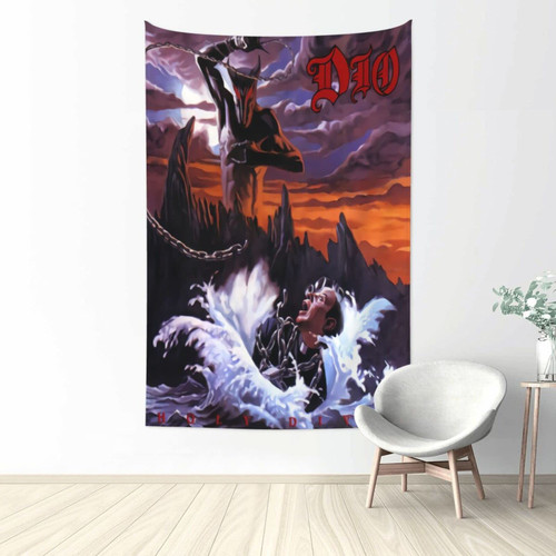 Ronnie James Dio Holy Diver Tapestry Wall Hanging Art Decoration For College Dormitory Room Home Living Room Backdrop Poster Gift 60x40in