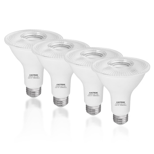 AXOTEXE PAR30 LED Bulb 5000K Daylight White Dimmable Long Neck Flood Light 12W(75W Equivalent) 1300LM E26 Spot Light Indoor/Outdoor 4-Pack