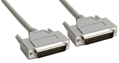 Amphenol CS-DSSMDB25MM-010 25-Pin DB25 D-Sub Cable, Shielded, Male/Male, 10', Gray