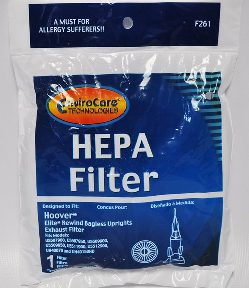 EnviroCare Hoover Elite Rewind Bagless Uprights HEPA Exhaust Filter F261