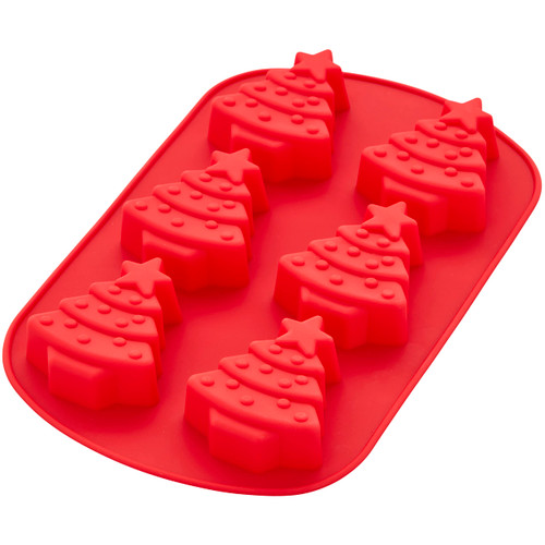 Wilton Christmas Tree Silicone Baking and Candy Mold, 6-Cavity