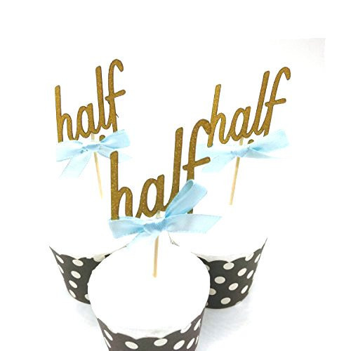 Hemarty 12 Pieces Half Birthday Cake Topper 6 Months Cake Topper 1/2 Birthday Cake Topper Happy 6 Months Topper Hemarty 12 Pieces Half Birthday Cake Topper 6 Months Cake Topper 1/2 Birthday Cake Topper Happy 6 Months Topper