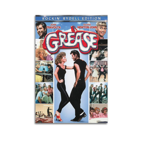 Grease Movie Poster Poster Decorative Painting Canvas Wall Posters And Art Picture Print Modern Family Bedroom Decor Posters 12x18inch(30x45cm)