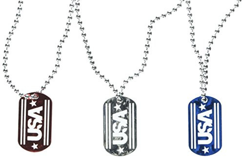 Amscan (Amsdd Patriotic Dog Tag Necklaces