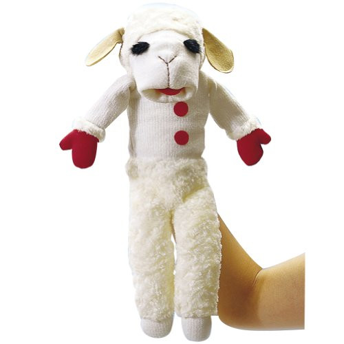 Aurora 15097 Talking Lamb Chop Puppet Toy, Multicolor