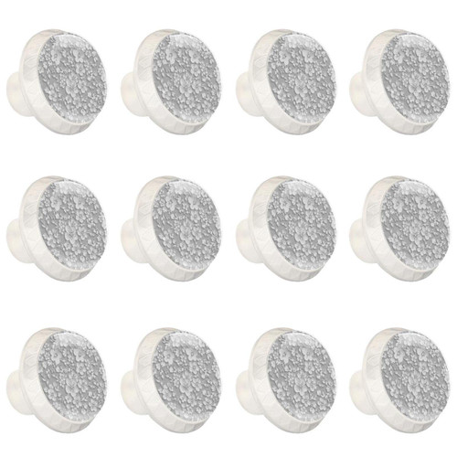 TBOUOBT 12 Pack Cabinet Knobs Dresser Knobs Drawer Knobs Kitchen Cabinet Knobs, Knobs for Cabinets and Drawers, Artistic Modern White Flowers
