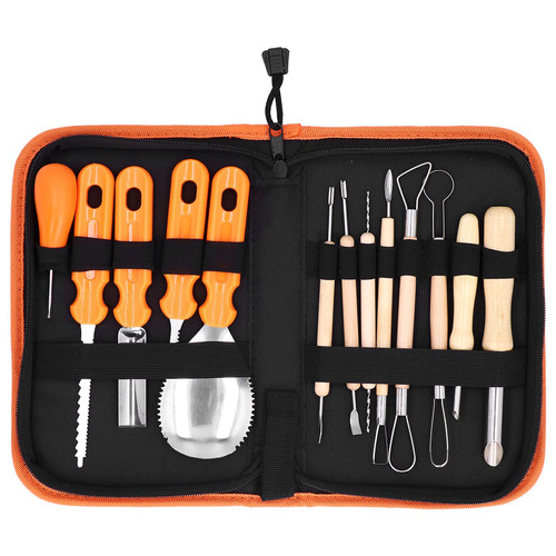 Pumpkin Carving Tools Set,14Pcs Halloween Pumpkin Carving Kit, Pumpkin Carving Tool Kit Stainless Steel Carving Knife Supplies with Storage Bag for Halloween Decoration Pumpkin Carving Tools Set,14Pcs Halloween Pumpkin Carving Kit, Pumpkin Carving Tool Kit Stainless Steel Carving Knife Supplies with Storage Bag for Halloween Decoration