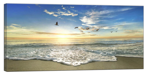 Beach Wall Art for Living Room - Ocean Pictures Sunset Canvas Wall Decor Blue Sky and Coastal Scenery Seascape Paintings for Bedroom Bathroom Office Home Beach Wall Art for Living Room - Ocean Pictures Sunset Canvas Wall Decor Blue Sky and Coastal Scenery Seascape Paintings for Bedroom Bathroom Office Home