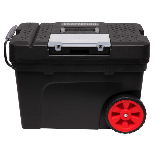 CRAFTSMAN Rolling Tool Box with Wheels, Includes Organizers and Trays, Heavy Duty Plastic, Lockable, 15.2 Inch (CMST33026)