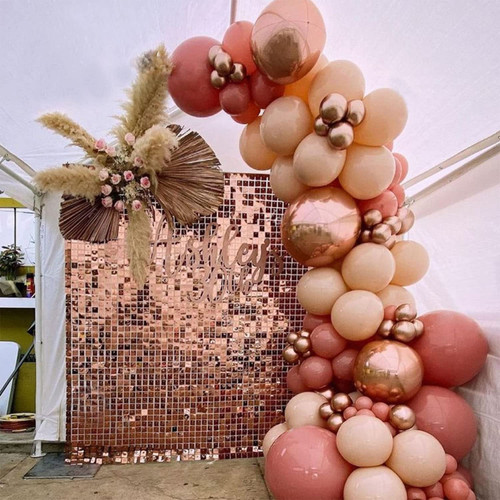 Holipardy Rose Golden Balloons Garland Arch Kit,Rose Golden Pink and Rose Gold 4D Latex Balloons for Baby Shower Wedding Birthday Graduation Anniversary Bachelorette Party Background Decorations Holipardy Rose Golden Balloons Garland Arch Kit,Rose Golden Pink and Rose Gold 4D Latex Balloons for Baby Shower Wedding Birthday Graduation Anniversary Bachelorette Party Background Decorations