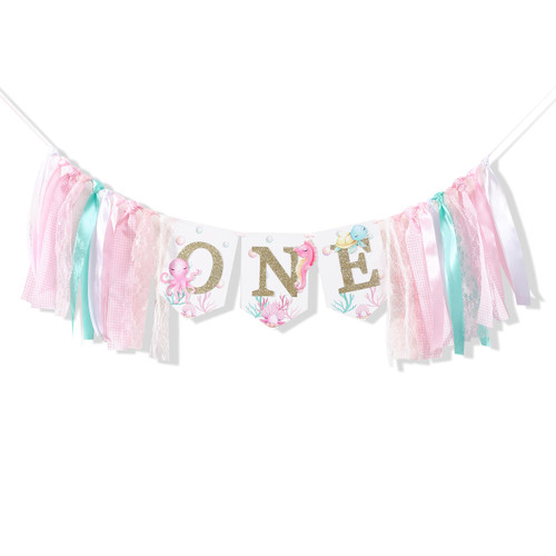 Under The Sea One High Chair Banner - Under The Sea Birthday Decorations,Under The Sea First/1st Birthday Banner,Oneder The Sea Highchair Banner, Mermaid Highchair Banner Under The Sea One High Chair Banner - Under The Sea Birthday Decorations,Under The Sea First/1st Birthday Banner,Oneder The Sea Highchair Banner, Mermaid Highchair Banner