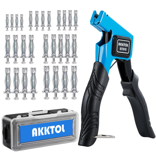 AKKTOL Molly Bolts for Drywall Plaster Walls, Hollow Wall Anchors Heavy Duty with Setting Tool, Metal Wall Anchors and Screws Kit for Drywall Hollow Wall Plaster Walls, 35PCS in 7 Sizes