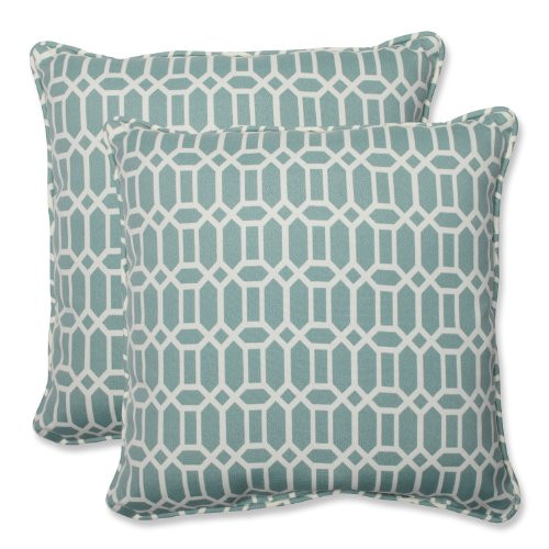 Pillow Perfect Outdoor Rhodes Quartz Throw Pillow, 18.5-Inch, Set of 2