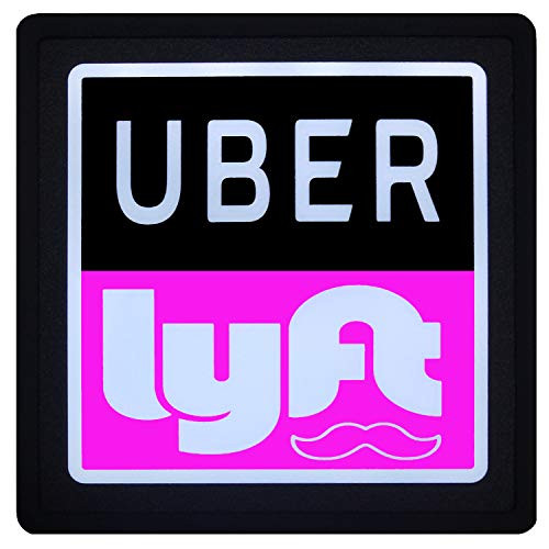 Uber Lyft Sign LED Light Logo Sticker Decal Glow Wireless Decal Accessories Removable Lyft Uber Logo Sign Glowing ar Uber Sign Lithium Battery Power