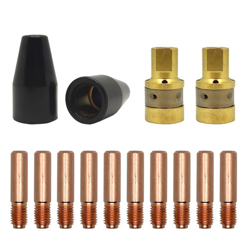 Allyearauto Flux Core Gasless Nozzle Tips Kit, Compatible with Miller Millermatic Welder 135 140 175 211, Gun M10/M15 | Hobart Handler Welder 120 125 135 140 175 180 187 190, Gun H-9/10, Tips (.030")