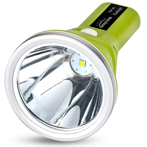 Hunting friends Super Bright Coon Hunting Lights High Power Rechargeable Portable White Light Flashlights Waterproof LED Spotlight Torch Handheld Spotlight (Green)