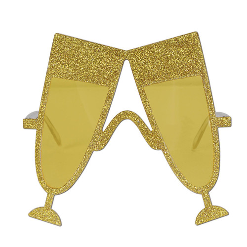 Glittered Champagne Glass Fanci-Frames Party Accessory (1 count) (1/Pkg)
