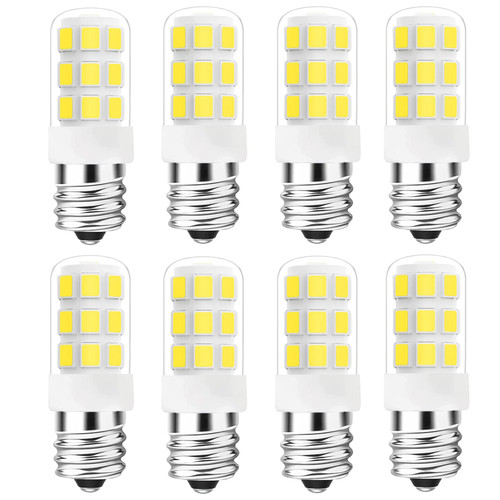 VYAOMLI Salt Lamp Bulbs, E12 C7 LED Night Light Bulb Pack of 8, 2W Equivalent 15W 20W E12 Base Bulbs Replacement for Himalayan Salt Lamps Light Bulbs Chandeliers Bulbs (White, Pack of 8)