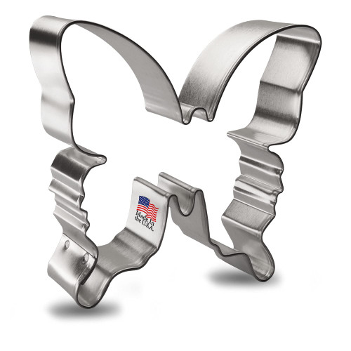 Butterfly Tin Cookie Cutter - Foose Cookie Cutters - US Tin Plate Steel (4.5 Inch) Butterfly Tin Cookie Cutter - Foose Cookie Cutters - US Tin Plate Steel (4.5 Inch)