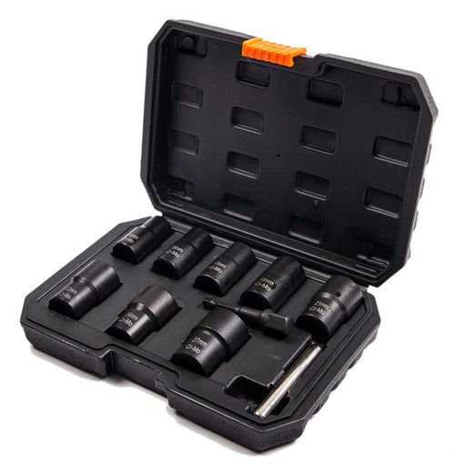 LONKER Bolt Extractor Set - 9 Piece Metric Bolt and Lug Nut Extractor Socket Tools, Wheel Lock Removal Kit, Easy Out Bolt Extractor Set for Damaged, Frozen, Rusted, Rounded-Off Bolts Nuts & Screws