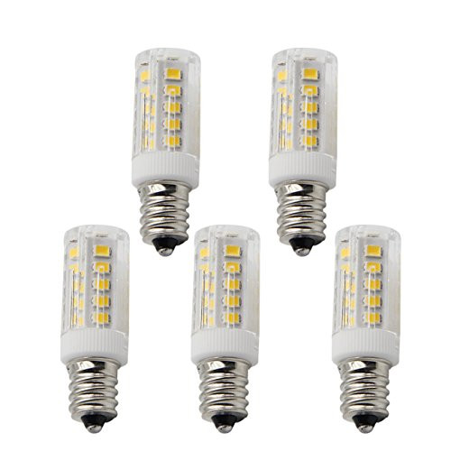 Bqhy E12 LED Bulb, T4 JD Mini Candelabra LED E11 Base,110V 3Watt, 30W Equivalent E11 Halogen light bulb, JD Type E11 Dimmable White 6000K (Pack of 5)