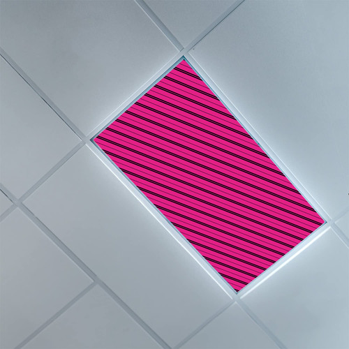 Fluorescent Light Covers for Classroom Office-Hot Pink Pattern-Fluorescent Light Covers for Classroom Office-2ft x 4ft Drop Ceiling Fluorescent Decorative,Hot Pink Black