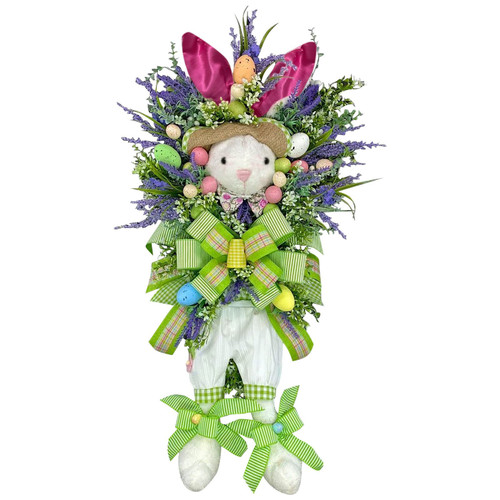 Boxwood Valley Wreath Floral Spring Bunny Easter Wreath Happy Easter Wreath Spring Wreath Easter Decorations Door Decor Front Door Wreath Wreath Kits to Make for Christmas