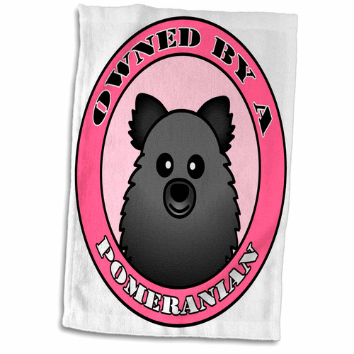 3dRose Janna Salak Designs Dogs - Owned By a Pomeranian Dog Black Coat - Pink - Towels (twl-57164-1) 3dRose Janna Salak Designs Dogs - Owned By a Pomeranian Dog Black Coat - Pink - Towels (twl-57164-1)