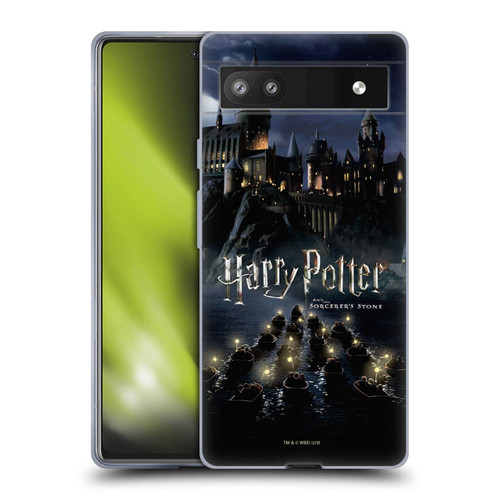 Head Case Designs Officially Licensed Harry Potter Castle Sorcerer's Stone II Soft Gel Case Compatible with Google Pixel 6a