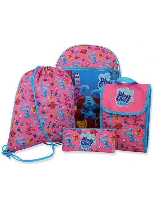 Nickelodeon Blue's Clues & You Girls 16" Backpack 5 piece School Set (One Size, Pink)