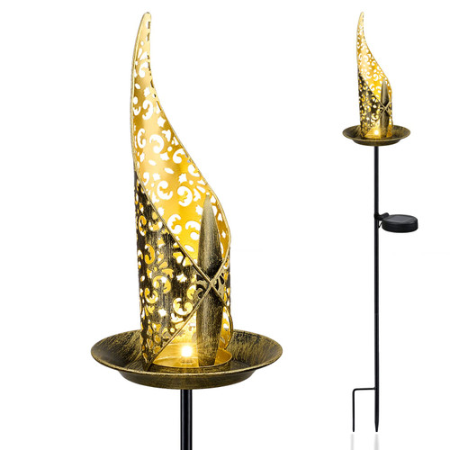 Fawgold Garden Solar Lights Pathway Outdoor Stake Metal Lights,Waterproof Warm White LED for Lawn,Patio or Courtyard Fawgold Garden Solar Lights Pathway Outdoor Stake Metal Lights,Waterproof Warm White LED for Lawn,Patio or Courtyard