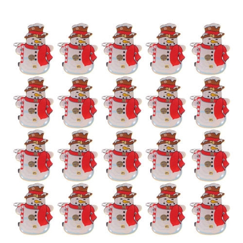 BESTOYARD Christmas Gifts 50pcs LED Christmas Brooches Light Up Santa Claus Brooches LED Flashing Glowing Enamel Brooches Xmas Christmas Party Favors Gifts Snowman Lapel Pin