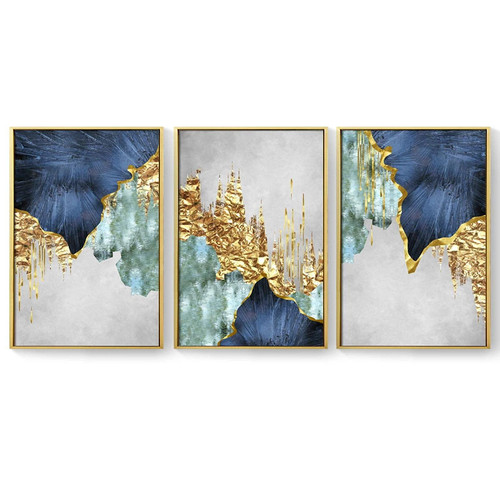 BIVVI Nordic Blue Golden Posters Canvas Prints Modern Abstract Wall Art Painting Decoration Picture Living Room Home Decor 60x80cm3pcs Frameless BIVVI Nordic Blue Golden Posters Canvas Prints Modern Abstract Wall Art Painting Decoration Picture Living Room Home Decor 60x80cm3pcs Frameless