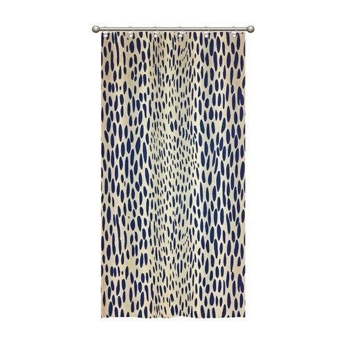 36x72 Inch Shower Curtains Navy Blue Antelope Animal Print Waterproof Fabric Shower Curtain Polyester Fabric with Hooks, Bathroom Curtain Decor, Shower Curtain Sets Machine Washable