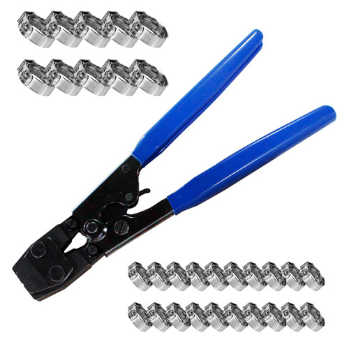 PEX Cinch Clamp Rings, 304 Stainless Steel PEX Fitting Clamps Pinch Clamps Ring Crimp Rings for PEX Tubing Pipe Fitting Connections (PEX Clamp Tool) PEX Cinch Clamp Rings, 304 Stainless Steel PEX Fitting Clamps Pinch Clamps Ring Crimp Rings for PEX Tubing Pipe Fitting Connections (PEX Clamp Tool)