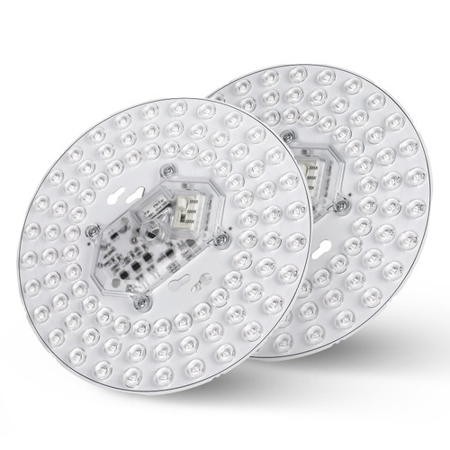 Hisoo LED Light Engine Retrofit Kit, 7.87inch 40W 4000Lm, 3CCT 3000K/4000K/5000K Dimmable, Ceiling Fan Light Kits, LED Light Engine for Ceiling Light,2 Pack