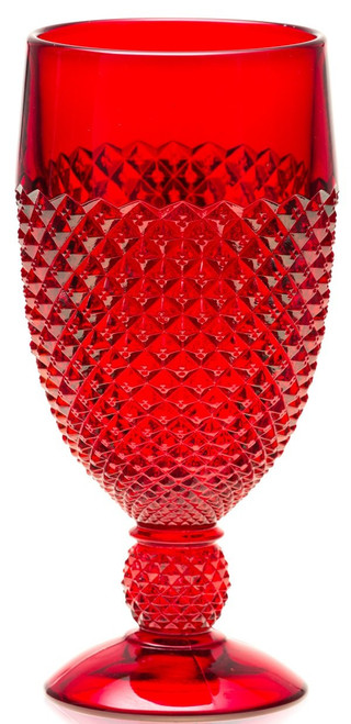 Goblet - Addison Pattern Mosser Glass USA (Red)