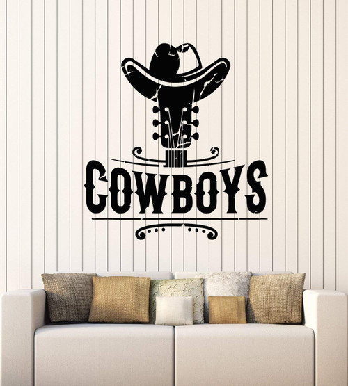 Vinyl Wall Decal Western Home Cowboy Hat Texas Ranch Wild West Stickers Mural Large Decor (g4029) Black Vinyl Wall Decal Western Home Cowboy Hat Texas Ranch Wild West Stickers Mural Large Decor (g4029) Black