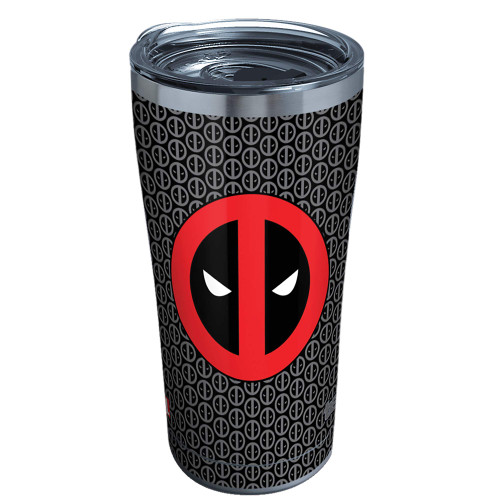 Tervis Triple Walled Marvel - Deadpool Insulated Tumbler Cup Keeps Drinks Cold & Hot, 20oz - Stainless Steel, Icon Repeat