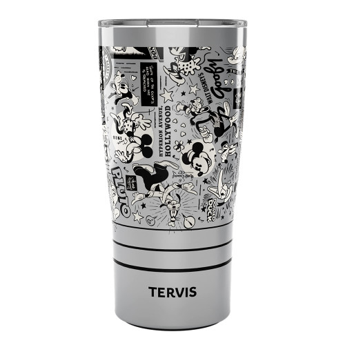 Tervis Traveler Disney 100 Vault Triple Walled Insulated Tumbler Travel Cup Keeps Drinks Cold & Hot, 20oz, Stainless Steel