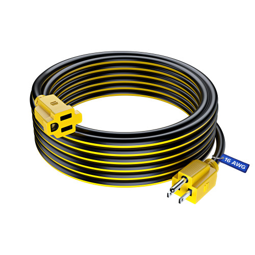 Maximm Extension Cord 30 ft, Outdoor Extension Cord,16 Gauge, Heavy Duty Extension Cord (Black and Yellow) ETL Listed Maximm Extension Cord 30 ft, Outdoor Extension Cord,16 Gauge, Heavy Duty Extension Cord (Black and Yellow) ETL Listed