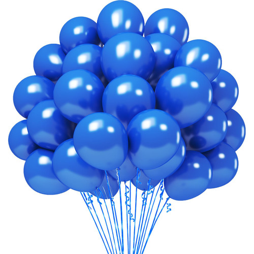 Blue Balloons, 100 Pack 12 Inch Blue Latex Balloons, Helium Quality Party Balloons for Baby Shower Wedding Graduation Birthday Party Decorations