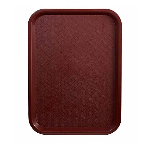 Winco Fast Food Tray, 14 by 18-Inch, Burgandy