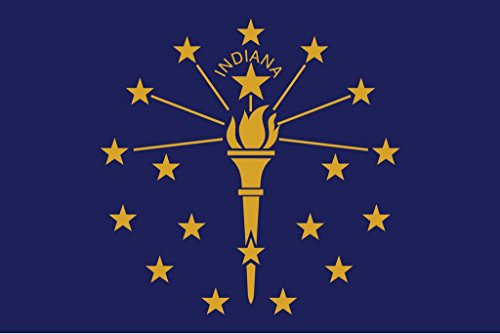 JMM Industries Indiana Flag in Vinyl Decal Sticker The Hoosier State Car Window Bumper 2-Pack 5-Inches by 3-Inches Premium Quality UV-Resistant Laminate PDS320
