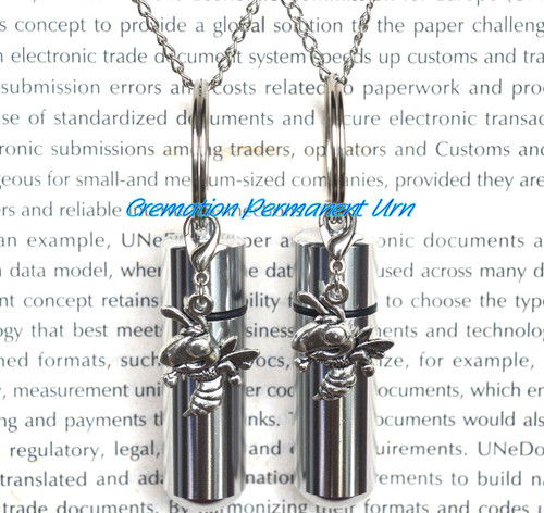 Honeybee Urn Necklace Jewelry - Honeybee Cremation Necklace Jewelry -Honeybee Cremains - Ashes Necklace Jewelry - Memorial Jewelry