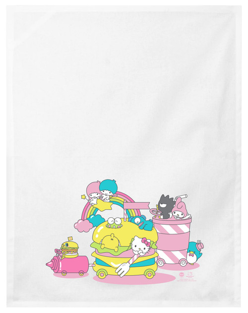 Bioworld Sanrio Hello Kitty Characters Logo Kitchen Dish Towel