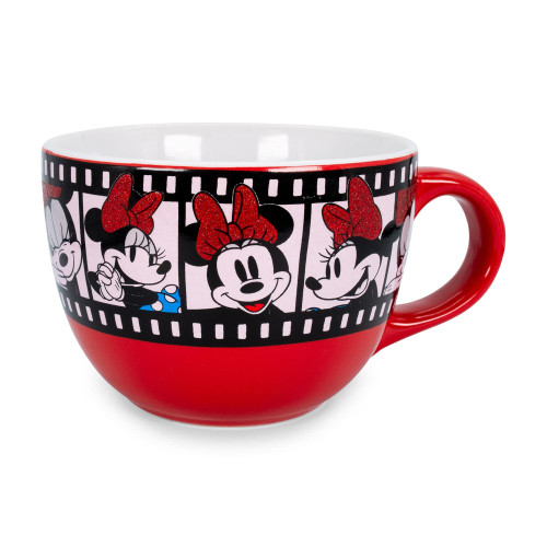 Disney Minnie Mouse Film Reel Ceramic Soup Mug | Bowl For Ice Cream, Cereal, Oatmeal | Large Coffee Cup For Espresso, Caffeine, Beverages | Cute Home & Kitchen Decor Essentials | Holds 24 Ounces Disney Minnie Mouse Film Reel Ceramic Soup Mug | Bowl For Ice Cream, Cereal, Oatmeal | Large Coffee Cup For Espresso, Caffeine, Beverages | Cute Home & Kitchen Decor Essentials | Holds 24 Ounces
